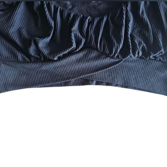 Altar’d State Black Crop Top Sz L NWT Off Shoulder Puff Sleeve Cottagecore Boho - Picture 9 of 16